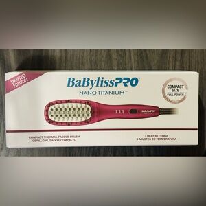 BaByliss PRO Nano Titanium Compact Thermal Brush NWT Pink Limited Edition